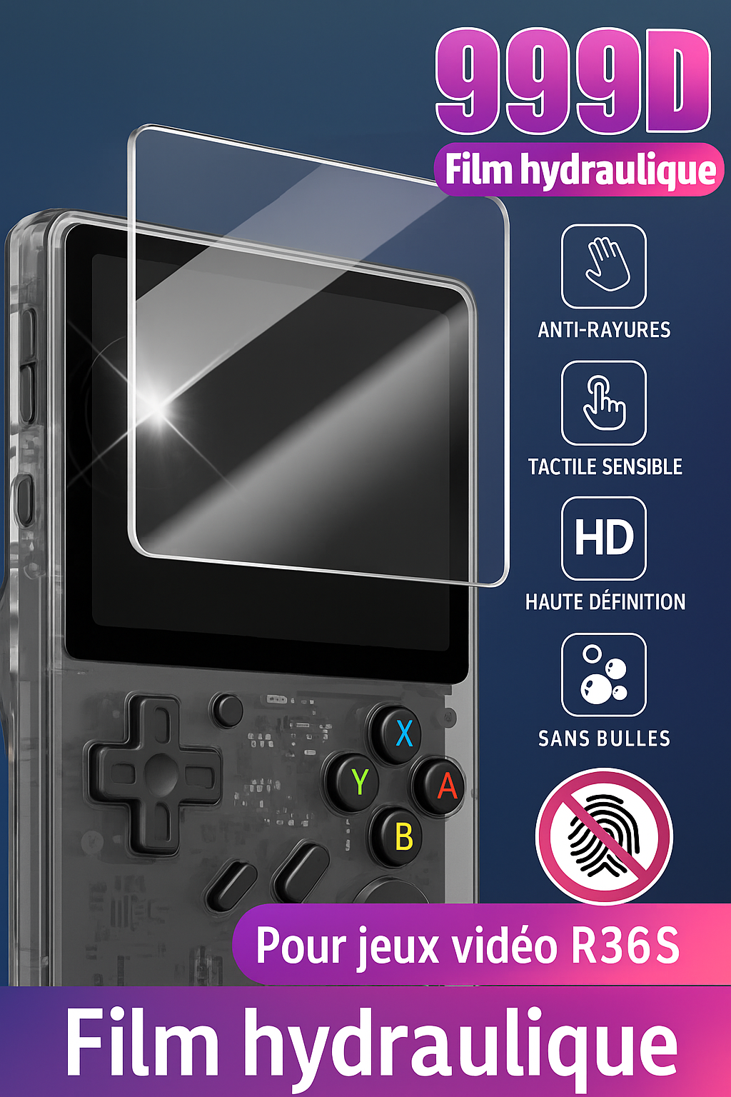 2 en 1 protection d'écran + étui de rangement R36S